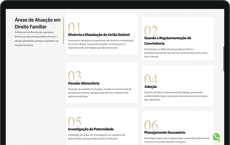 Direito Familiar Landing Page